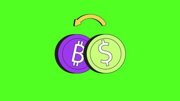 A dollar sign and a coin on a green background, ideal for showcasing financial concepts, E-commerce, online payments, and digital transactions. video