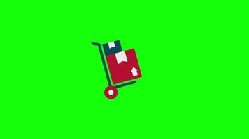 A shopping cart with a green background, ideal for E-commerce, online shopping, digital marketing, and promotional content related to sales and retail. video