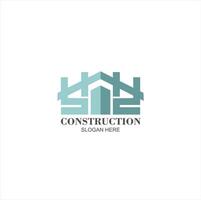 contruction logo s initial with creative illustration vector