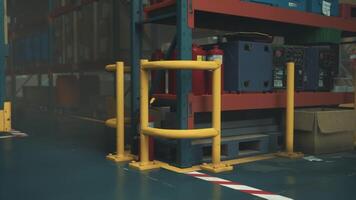 Nighttime View of an Empty Warehouse With Stored Goods video