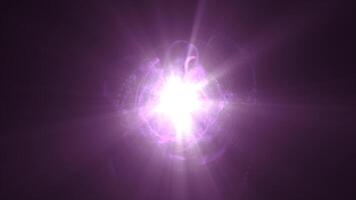 A vivid purple sphere of light radiates from the center, creating a captivating abstract design. Ideal for creative, spiritual, or energy-focused visuals video