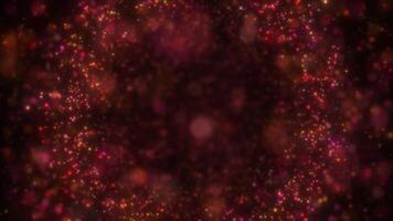 Abstract backdrop with sparkling red lights and particles creating a vibrant, warm atmosphere. Great for festive and celebratory visuals video