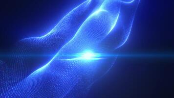 A mesmerizing blue energy form, with a soft glow and particle texture, resembling cosmic or mystical energy background video