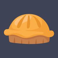 pie cake in flat design. vector