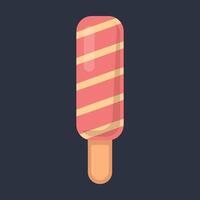 spiral flavor ice cream stick in flat design. vector