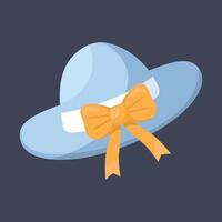 blue summer cap in flat design. vector