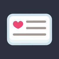 love id member in flat design. vector