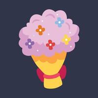 flower bouquet in flat design. vector