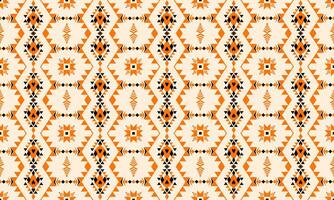Seamless pattern of ikat, ethnic, geometric shape, ornate, aztec, motif, tribal, boho, ethnic, native repetation for fabric and textile or carpet. Traditional paint tiled pattern. vector