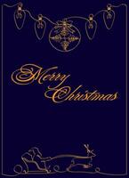 A sophisticated Christmas card with a classic design. vector