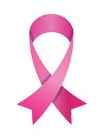 Pink Awareness Ribbon Isolated on White Background - Graphic for Breast Cancer Awareness and Support vector