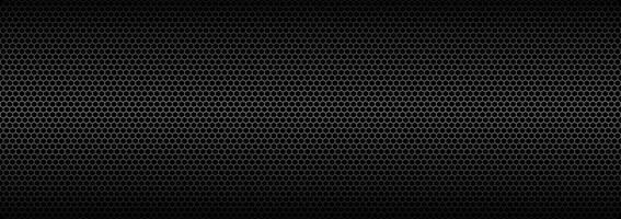 Metallic black hexagonal background design. Silver honeycomb pattern with hexagon mesh. Abstract geometric hexagon shape background wallpaper design vector