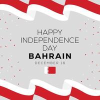 Bahrain independence day background with bahrain flag and red and white stripes vector