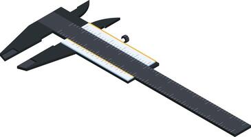 Vernier Caliper Isometric Icon vector