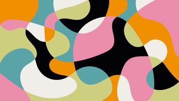 Fun abstract background in doodle style. Simple playful colorful design with hand drawn overlay shapes vector