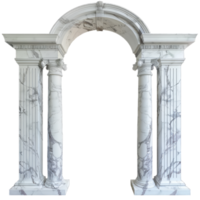 A large white marble arch with columns png
