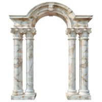 A large arch with columns and pillars png