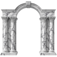 A white marble arch with columns and pillars png
