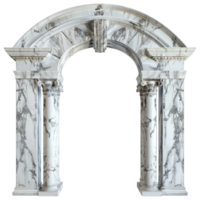 A large white marble arch with columns png