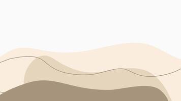 Animation Footage Wave of the sea range diagonal from Beige to dark brown background. Dynamic shapes abstract background. Elegant composition looping element light brown and beige wave video