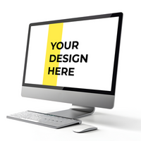 Creative Desk Mockup with a Computer Screen psd