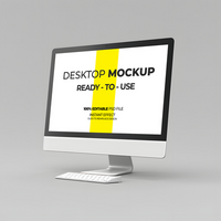 Creative Workspace with Computer Monitor Display mockup psd