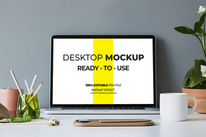 Ready-to-Use Laptop Mockup for Your Projects psd