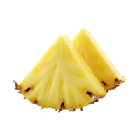 two slices of pineapple on a transparent background png