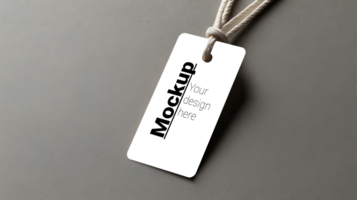 Plain Surface Mockup Featuring a Minimalist Tag Design psd