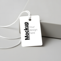 Simple Tag Mockup with Minimal Design on Clean Surface psd