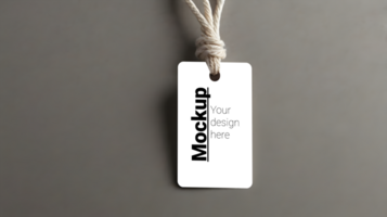 Clean Background Tag Mockup with Modern Minimal Style psd