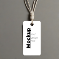 Elegant Tag Mockup with Simple Background psd