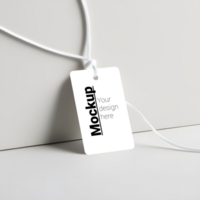 Stylish Minimal Tag Mockup on Smooth Background psd