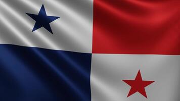 Panamanian flag fluttering in the wind close-up, the national flag of Panama video