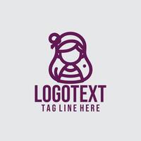Bright Line Linear Child Logo vector
