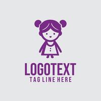 Tiny Path Linear Child Logo vector