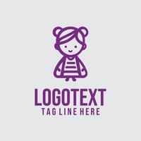 Tiny Path Linear Child Logo vector