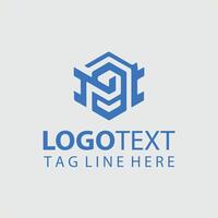 Cube cel Logo Design vector