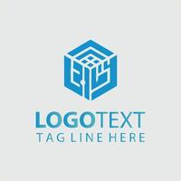 Cube cel Logo Design vector