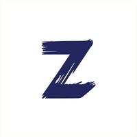 Z brush letter logo vector