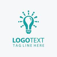 Spark Bright Idea Bulb Logo vector