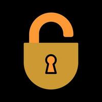 Open Lock Icon Design vector