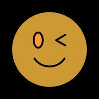 Winking Face Icon Design vector