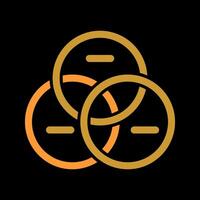 Venn Diagram Icon Design vector