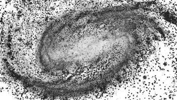 Galaxy with constellations cosmic background, universe with stars and space clouds 3D illustration, pencil drawn sketch photo