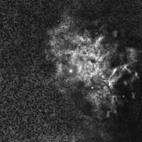 Galaxy with constellations cosmic background, universe with stars and space clouds 3D illustration, pencil drawn sketch photo