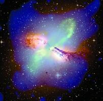 Galaxy with constellations cosmic background, universe with stars and space clouds 3D illustration photo