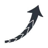 Abstract black arrow or pointer for creating dynamic web designs, infographics, presentations vector