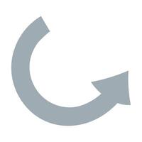 Rounded arrow or pointer for creating dynamic web designs, infographics, presentations vector