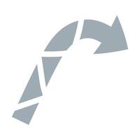 Abstract gray arrow or pointer for creating dynamic web designs, infographics, presentations vector
